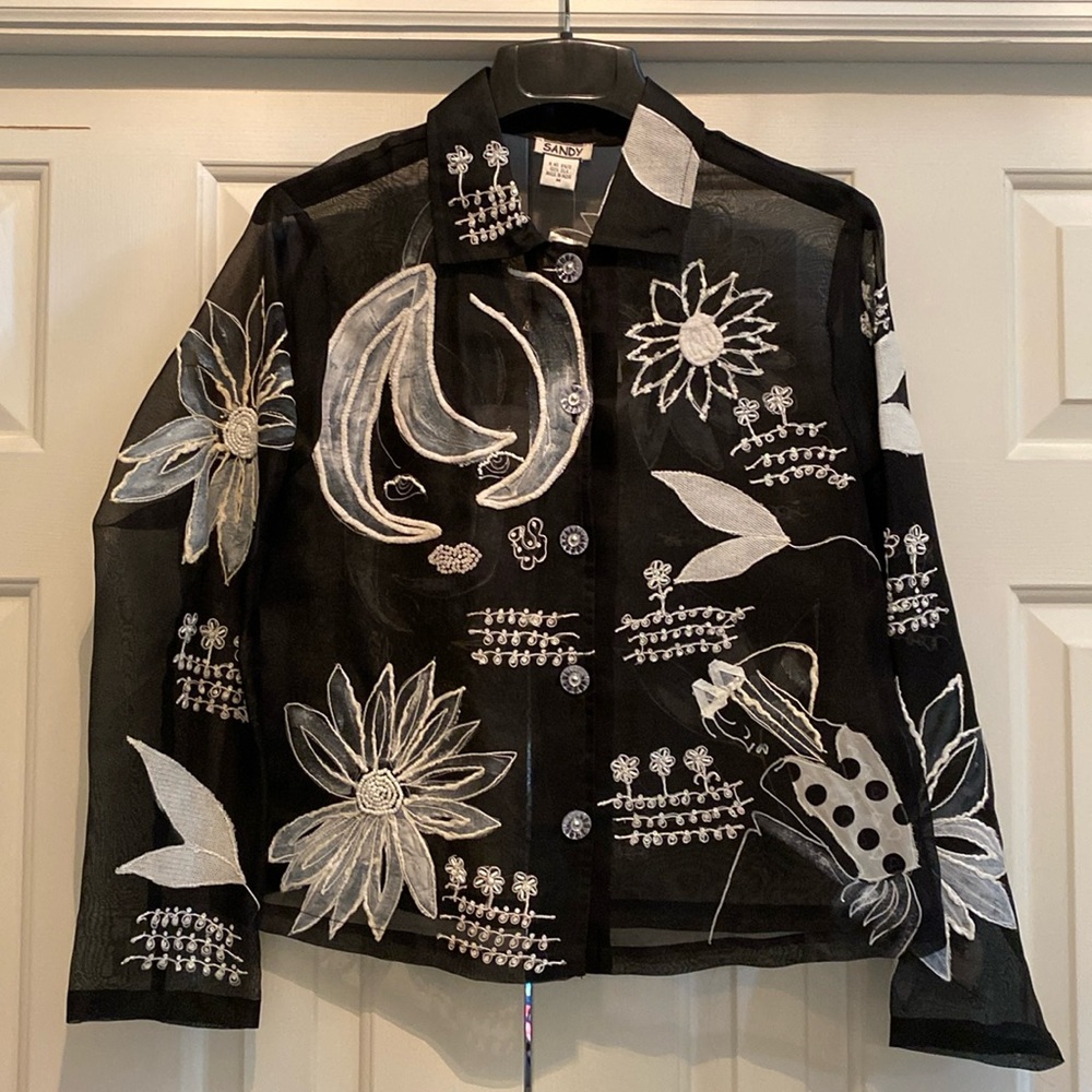 New Vintage Sandy 100% Silk Jacket